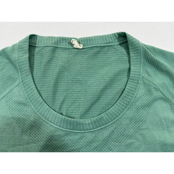 Lululemon Swiftly Tech Short Sleeve Shirt Hip Length Sea Green Gym Yoga Sz 10 - Picture 5 of 10